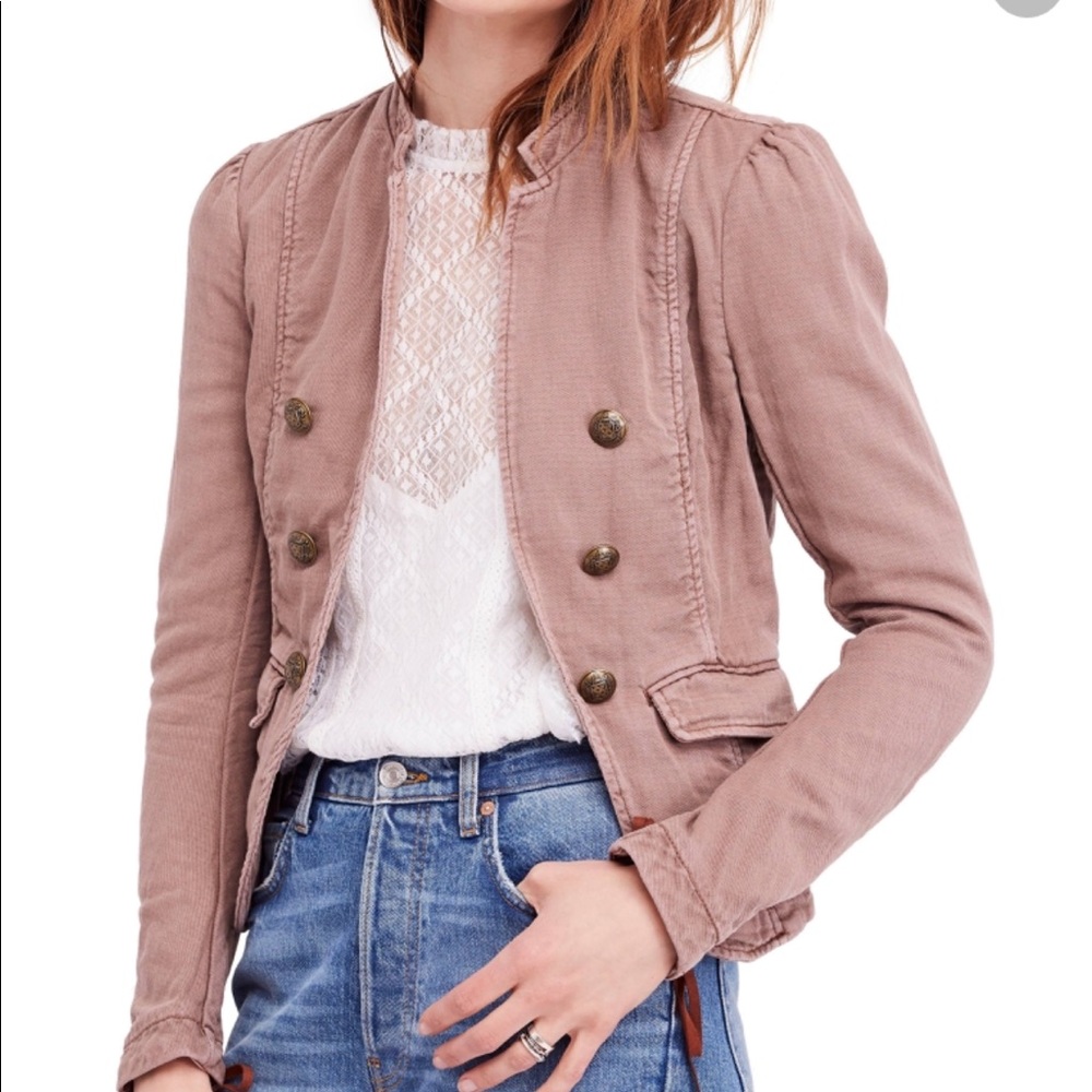 Free People blazer jacket mauve never worn  S